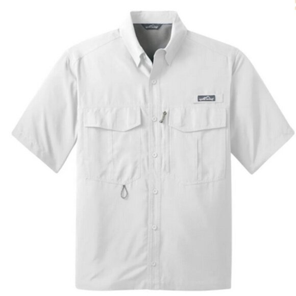 EDDIE BAUER Performance Fishing Shirt White Mens Medium - Picture 1 of 16